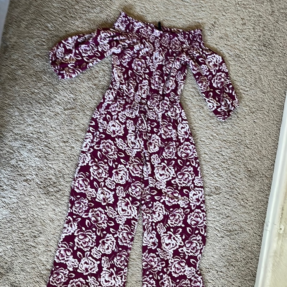 Off the shoulder summer print romper